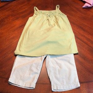 GAP tank and pedal  pusher set Girl’s size 7